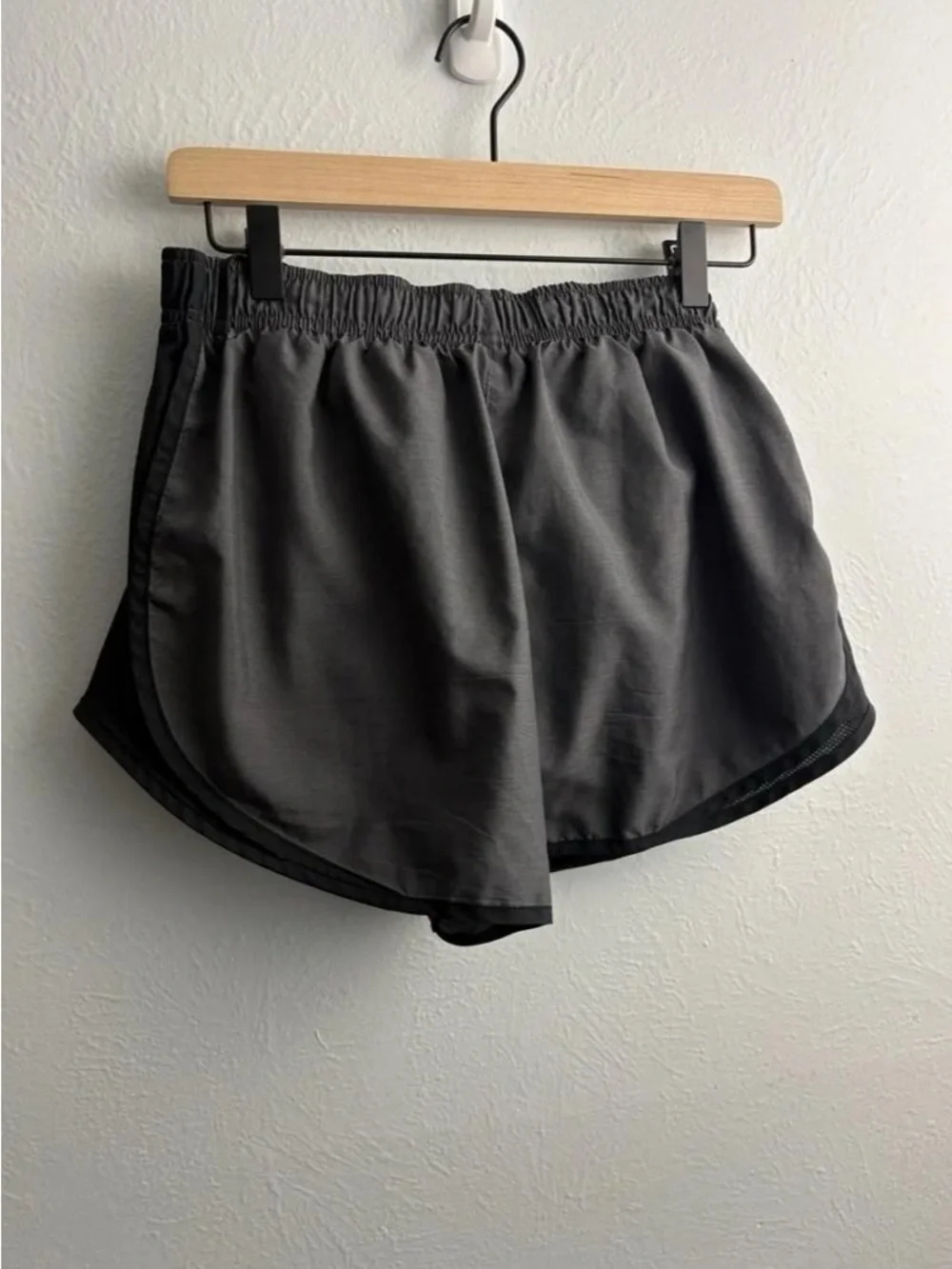 Nike Women's Black and Charcoal Athletic Running Shorts
